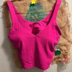 Fuchsia V-Neck Align Tank